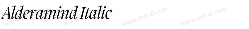 Alderamind Italic字体转换 Alderamind Italic字体转换